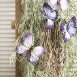 Butterfly Twig Branch Spray Blue (70cmH)