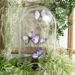 Butterfly Twig Branch Spray Blue (70cmH)