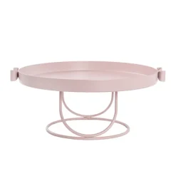 Cake Display Stand w Bow Pink (30cmDx13.5cmH)