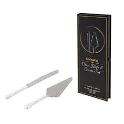 Cake Knife Set Vintage Look Silver (23Wx318mmL & 70Wx270mmL)