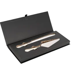 Cake Knife Set Vintage Look Silver (23Wx318mmL & 70Wx270mmL)