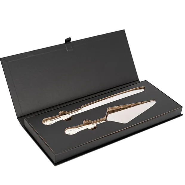 Cake Knife Set Vintage Look Silver (23Wx318mmL & 70Wx270mmL)