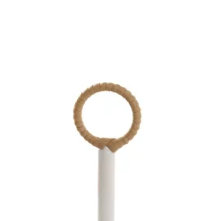 Cake Plate w Handle Metal Set 2 White (25cmD & 29cmD)