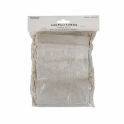 Calico Gift Bomboniere Pouch Medium Pk10 Natural (12x17cmH)