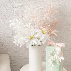 Camellia Leaf Spray White (78cmH)