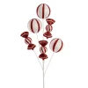 Candy & Bauble Spray Red & White (63cmH)