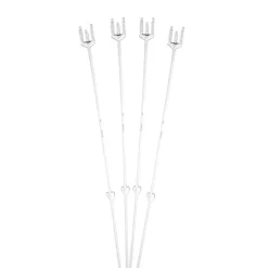 Card Forks Extra Long 44cm (18") Clear Pack 100