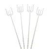 Card Forks Premium Four Prong 25cm (10") Clear Pack 100