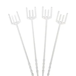 Card Forks Premium Four Prong 25cm (10") Clear Pack 100
