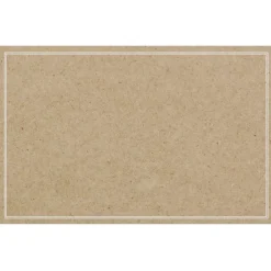 Cards Brown Kraft Blank White Border (10x6.5cm) Pack 50