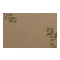 Cards Brown Kraft Gum Leaf Sprays (10x6.5cmH) Pk 50