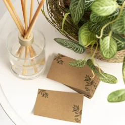 Cards Brown Kraft Gum Leaf Sprays (10x6.5cmH) Pk 50