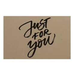 Cards Brown Kraft Just For You (10x6.5cmH) Pack 50