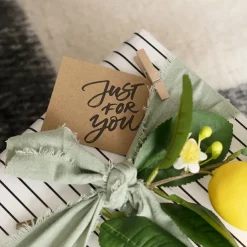 Cards Brown Kraft Just For You (10x6.5cmH) Pack 50