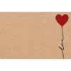 Cards Brown Kraft Love Balloon (10x6.5cm) Pack 50