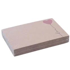 Cards Brown Kraft Love Balloon (10x6.5cm) Pack 50