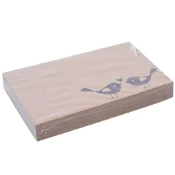 Cards Brown Kraft Love Birds (10x6.5cm) Pack 50