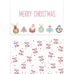Cards Christmas Merry Bright with Envelopes Pk50 (10x6.5cmH)