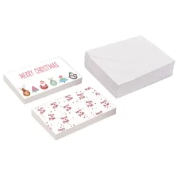 Cards Christmas Merry Bright with Envelopes Pk50 (10x6.5cmH)