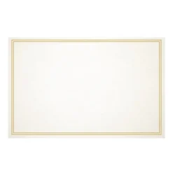 Cards Cream Texture Silhouette Gold (10x6.5cmH) Pack 50