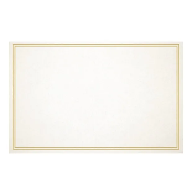 Cards Cream Texture Silhouette Gold (10x6.5cmH) Pack 50