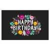 Cards Happy Birthday Flowers Black (10x6.5cmH) Pack 50