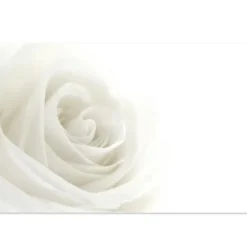 Cards Rose Open White (10x6.5cmH) Pack 50