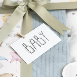 Cards White Baby with Greenery (10x6.5cmH) Pk 50