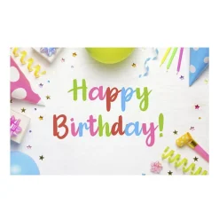 Cards White Birthday Decorations Pastel (10x6.5cmH) Pack 50