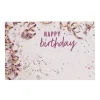 Cards White Birthday Streamers Pink (10x6.5cmH) Pk 50
