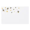Cards White Buzzing Bees Top Border (10x6.5cmH) Pk 50