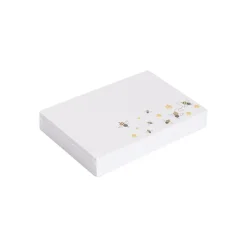 Cards White Buzzing Bees Top Border (10x6.5cmH) Pk 50