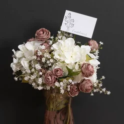 Cards White Condolences Flower Spray (10x6.5cmH) Pack 50