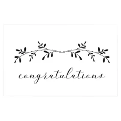 Cards White Congratulations Leaf Garland (10x6.5cmH) Pack 50