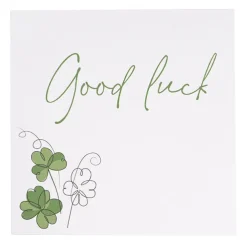 Cards White Good Luck Clover Bunch (10x10cmH) Pk 50