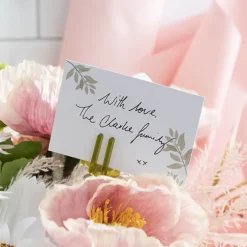 Cards White Gum Leaves Pastel Green (10x6.5cmH) Pack 50