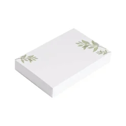 Cards White Gum Leaves Pastel Green (10x6.5cmH) Pack 50