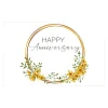 Cards White Happy Anniversary Yellow (10x6.5cmH) Pack 50