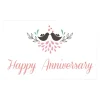 Cards White Happy Anniversary Love Birds (10x6.5cmH) Pack 50