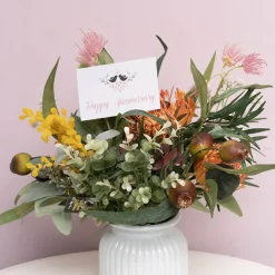 Cards White Happy Anniversary Love Birds (10x6.5cmH) Pack 50