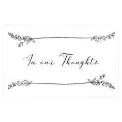 Cards White In Our Thoughts Leaf Accent (10x6.5cmH) Pack 50