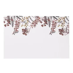 Cards White Native Gum Leaves Top Border (10x6.5cmH) Pk 50