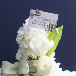 Cards White Native Gum Nuts & Leaves (10x6.5cmH) Pack 50