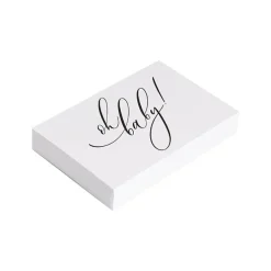 Cards White Oh Baby! Stylish Black (10x6.5cmH) Pk 50