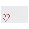 Cards White Open Heart Red (10x6.5cmH) Pk 50