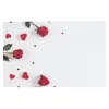Cards White Roses & Heart Scatter Red (10x6.5cmH) Pk 50