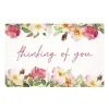 Cards White Thinking of You Bright Floral (10x6.5cmH) Pk 50