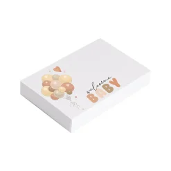Cards White Welcome Baby with Balloons (10x6.5cmH) Pk 50