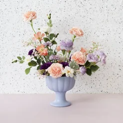 Carnation Ruffle Stem Soft Peach (9cmDx42cmH)