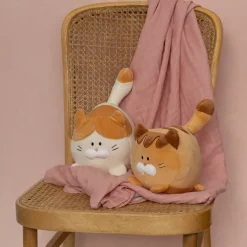 Cat Sherlock Plush Puff Soft Toy Beige Brown (16cmHT)